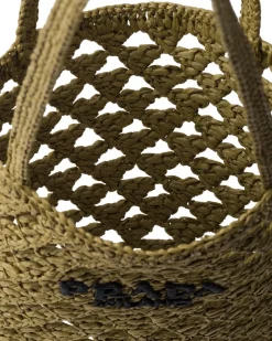 Mujer Prada PRADA SUMMER BAGS|BOLSOS GRANDES^Bolso Tote En Tejido Trenzado De Croché