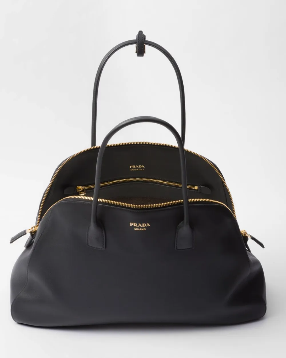 Mujer Prada BOLSOS GRANDES|BOLSOS GRANDES^Bolso Tote Grande De Piel Con Cierre De Cremallera