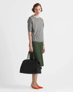 Mujer Prada BOLSOS GRANDES|BOLSOS GRANDES^Bolso Tote Grande De Piel Con Hebillas