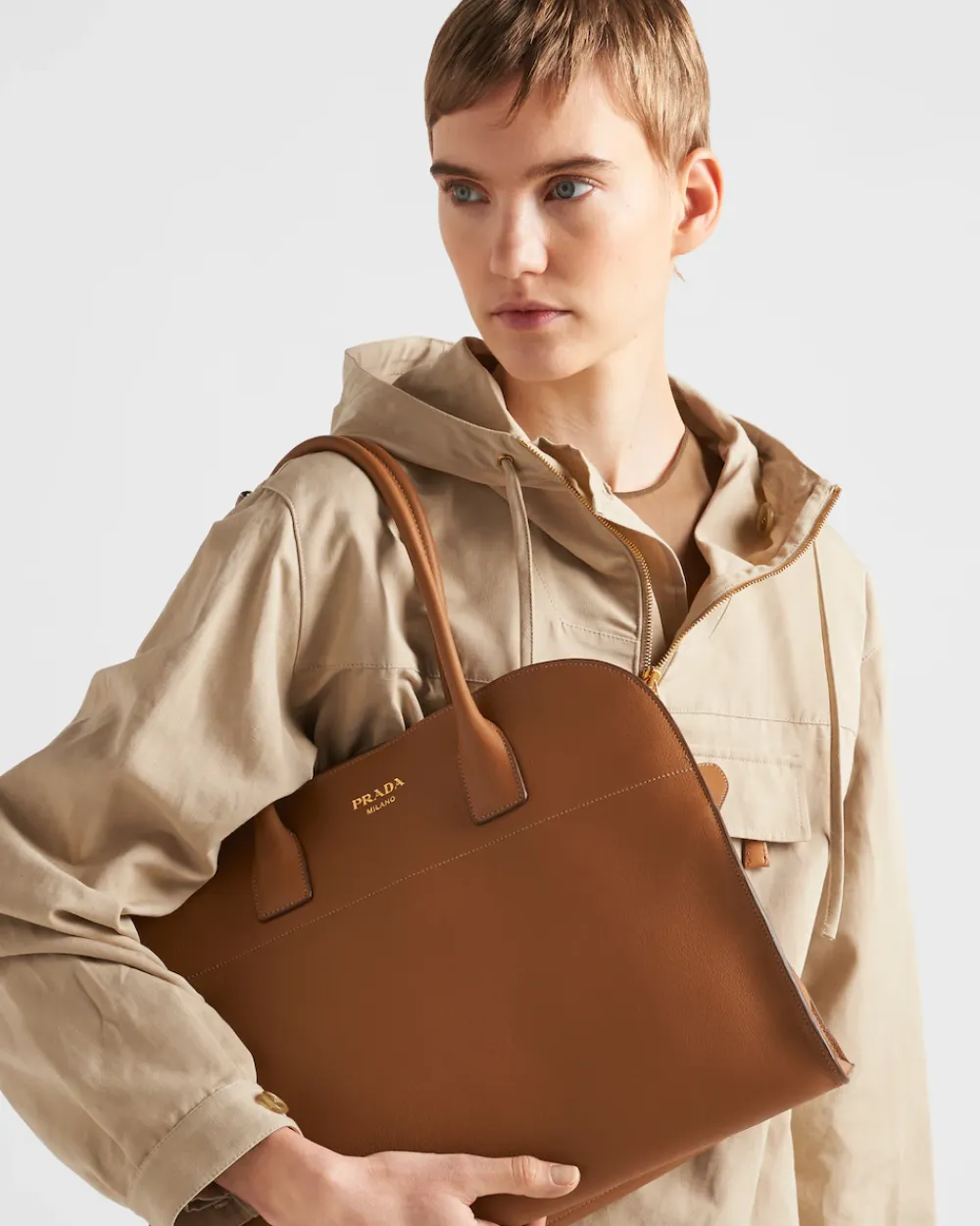 Mujer Prada BOLSOS GRANDES|BOLSOS GRANDES^Bolso Tote Grande De Piel Con Hebillas