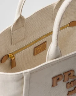 Mujer Prada PRADA SUMMER BAGS|BOLSOS GRANDES^Bolso Tote Grande En Mezcla De Lino