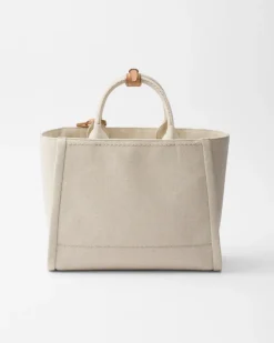 Mujer Prada PRADA SUMMER BAGS|BOLSOS GRANDES^Bolso Tote Grande En Mezcla De Lino
