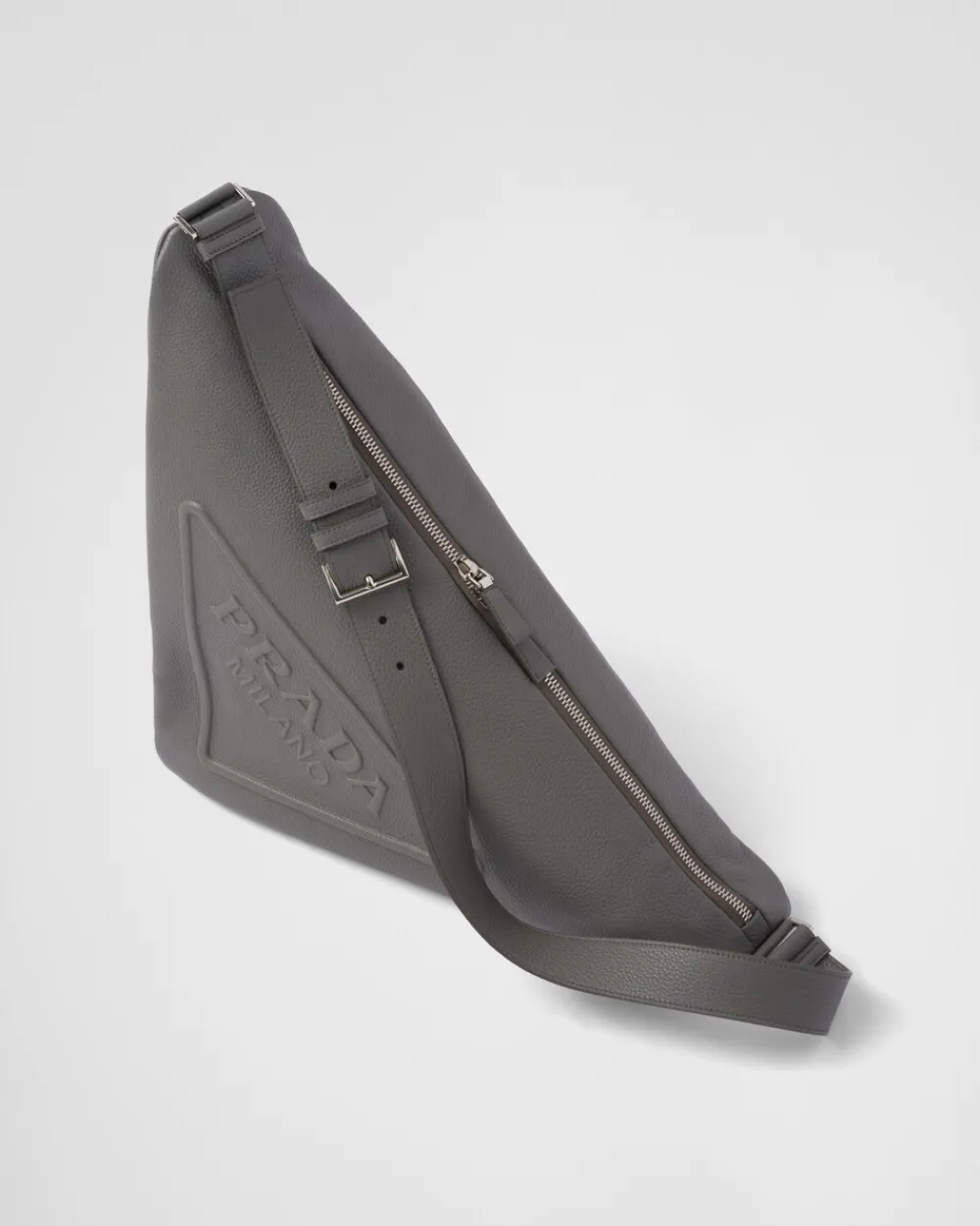 Hombre Prada BOLSOS MENSAJEROS^Bolso Triangular De Piel