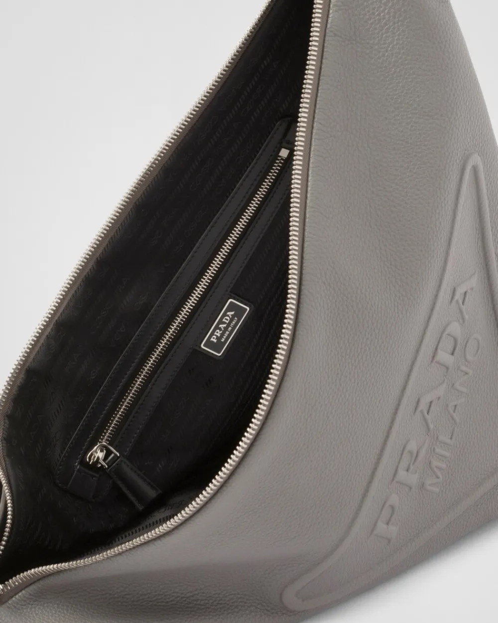 Hombre Prada BOLSOS MENSAJEROS^Bolso Triangular De Piel