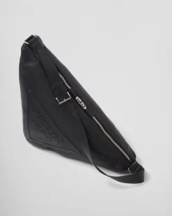 Hombre Prada BOLSOS MENSAJEROS^Bolso Triangular De Piel