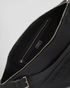 Hombre Prada BOLSOS MENSAJEROS^Bolso Triangular De Piel