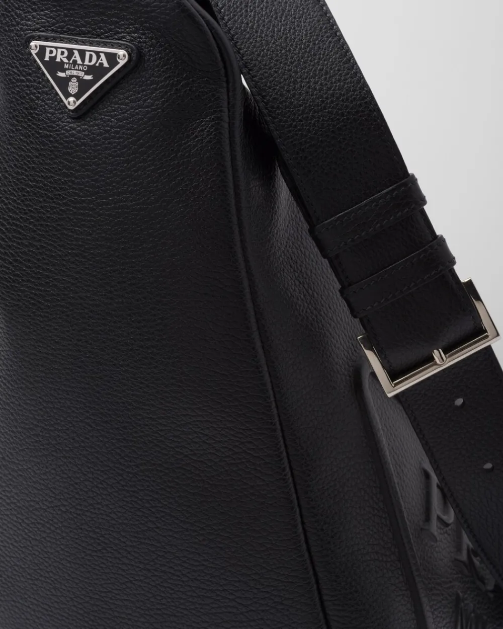 Hombre Prada BOLSOS MENSAJEROS^Bolso Triangular De Piel