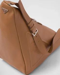 Hombre Prada BOLSOS MENSAJEROS^Bolso Triangular De Piel