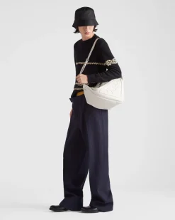 Hombre Prada BOLSOS MENSAJEROS^Bolso Triangular De Piel