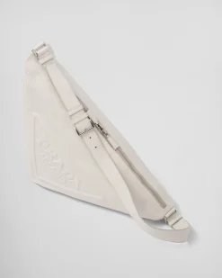 Hombre Prada BOLSOS MENSAJEROS^Bolso Triangular De Piel