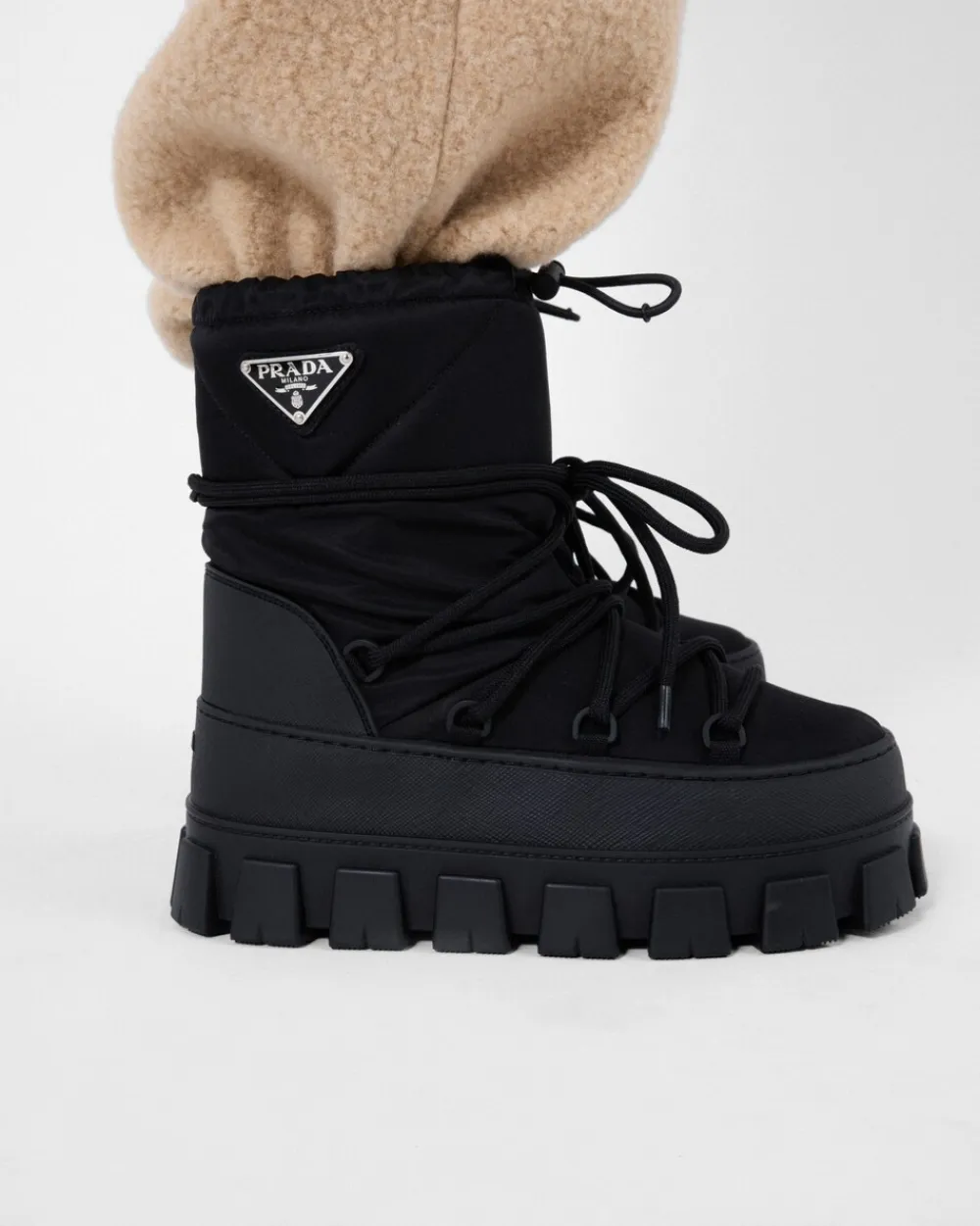 Mujer Prada COLECCIÓN FEMENINA|BOTINAS Y BOTAS^Botas Après-ski De Gabardina De Re-nylon