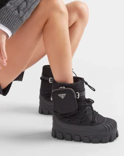 Mujer Prada COLECCIÓN FEMENINA|BOTINAS Y BOTAS^Botas Après-ski De Gabardina De Re-nylon