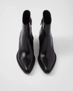 Mujer Prada BOTINAS Y BOTAS^Botas Camperas De Piel Cepillada