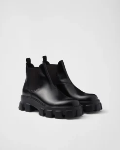 Hombre Prada BOTAS^Botas Chelsea Monolith En Piel Cepillada
