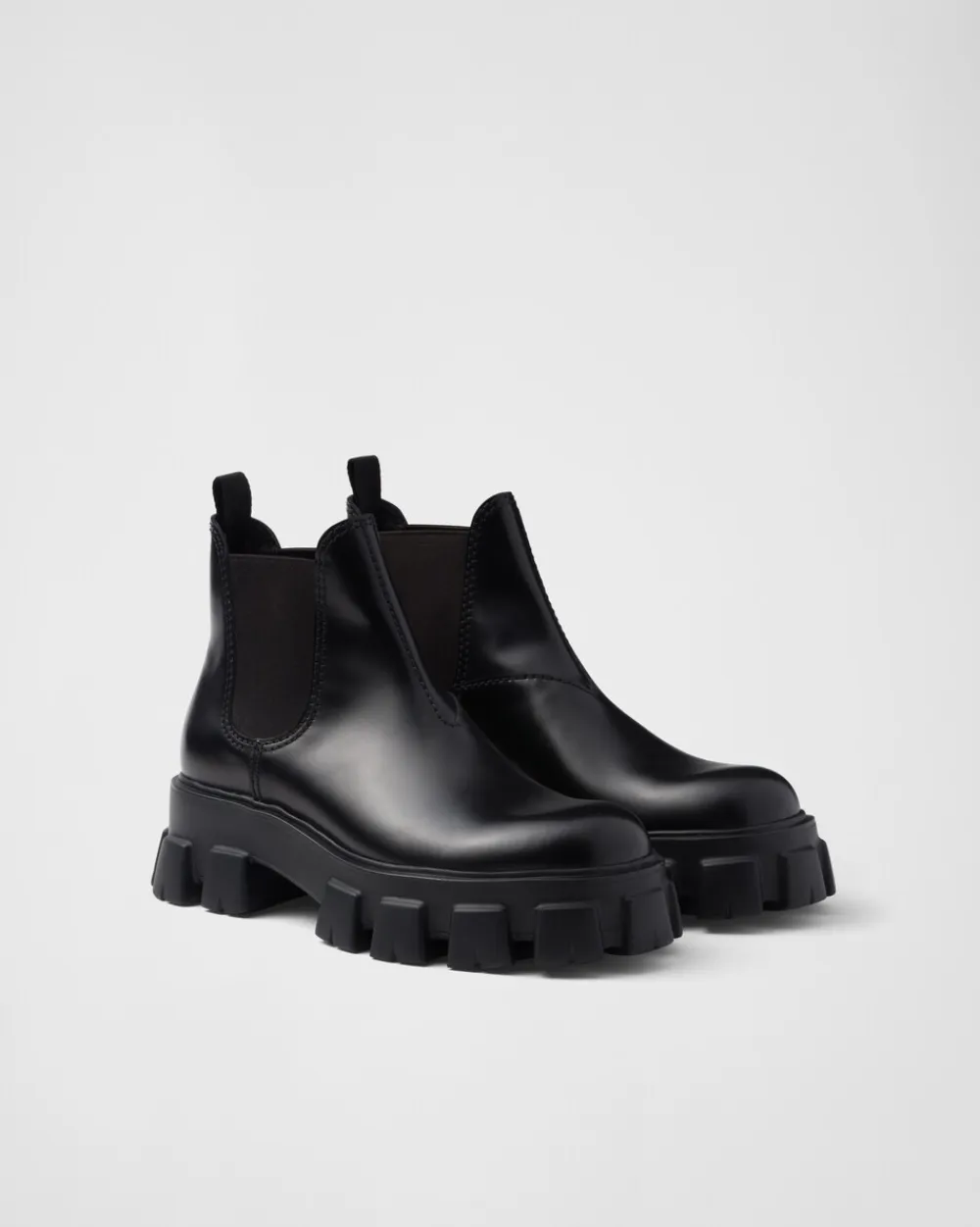 Hombre Prada BOTAS^Botas Chelsea Monolith En Piel Cepillada