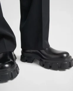 Hombre Prada BOTAS^Botas Chelsea Monolith En Piel Cepillada