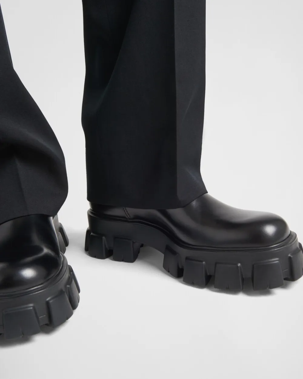 Hombre Prada BOTAS^Botas Chelsea Monolith En Piel Cepillada
