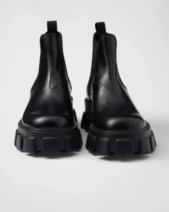 Hombre Prada BOTAS^Botas Chelsea Monolith En Piel Cepillada