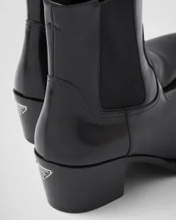 Mujer Prada BOTINAS Y BOTAS^Botas De Piel Cepillada