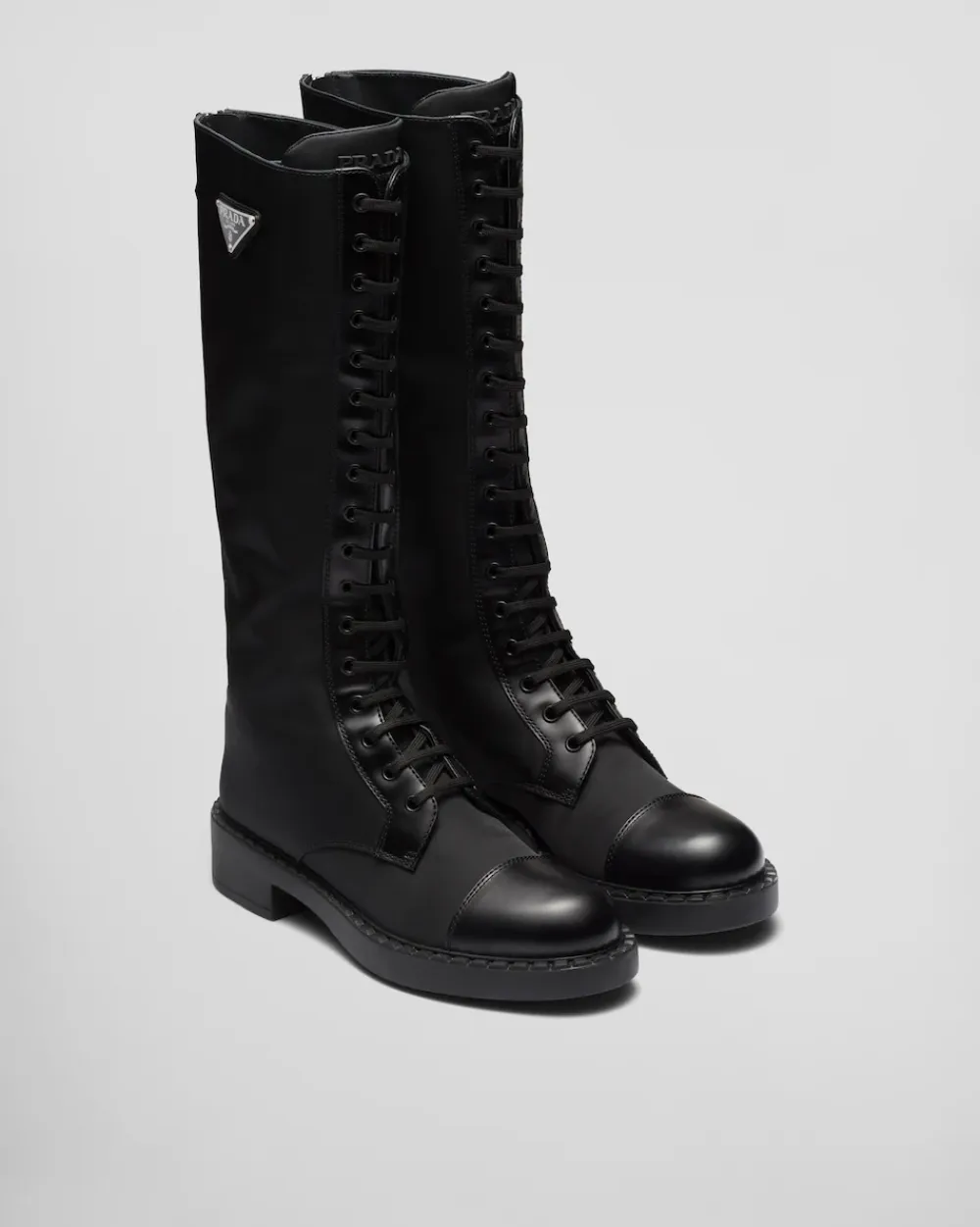 Mujer Prada BOTINAS Y BOTAS^Botas De Piel Cepillada Y Re-nylon