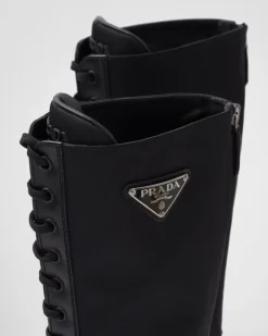 Mujer Prada BOTINAS Y BOTAS^Botas De Piel Cepillada Y Re-nylon