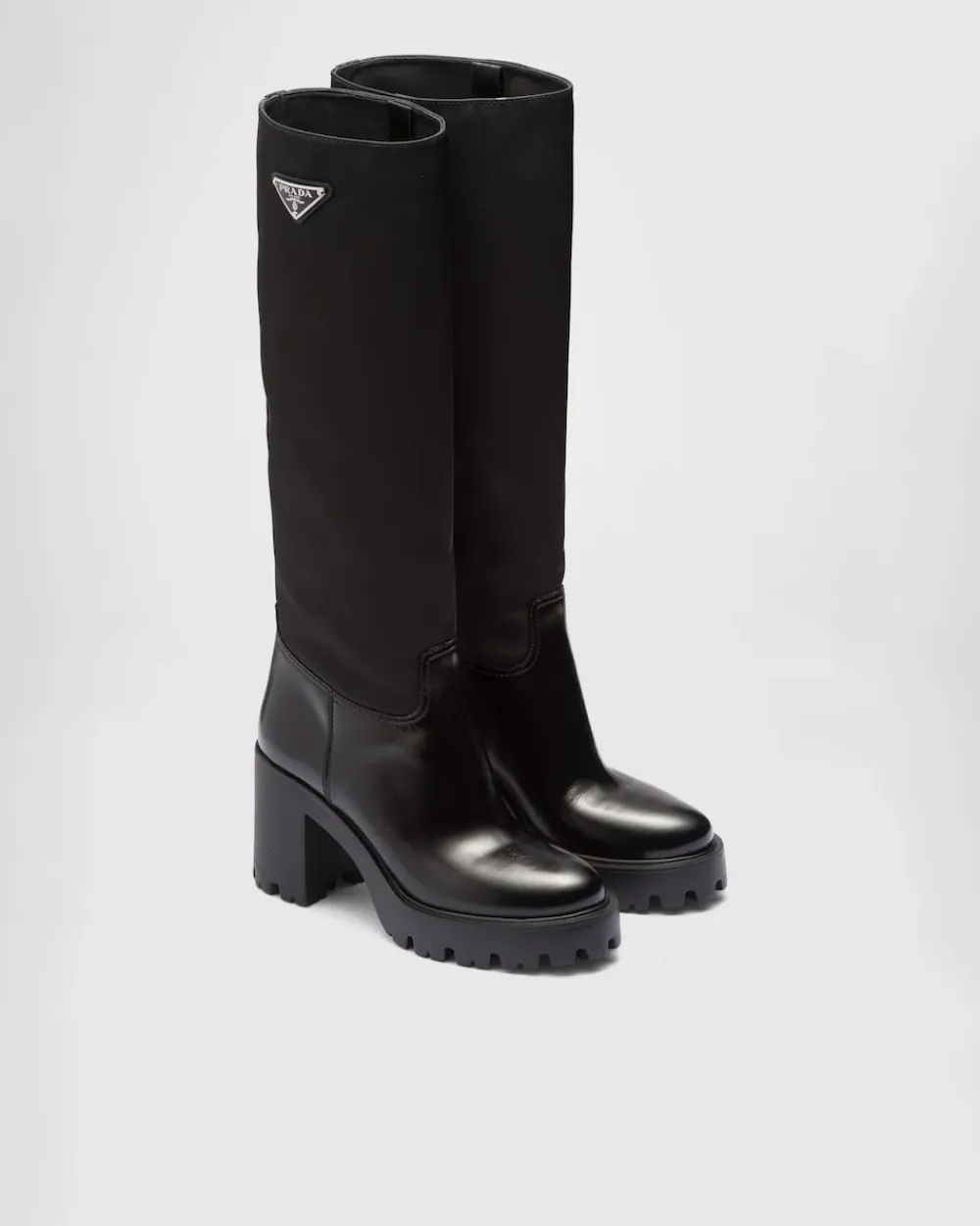 Mujer Prada BOTINAS Y BOTAS^Botas De Piel Y Re-nylon