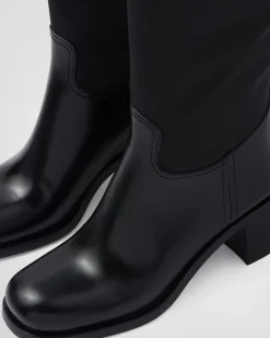 Mujer Prada BOTINAS Y BOTAS^Botas De Re-nylon Y Piel Cepillada