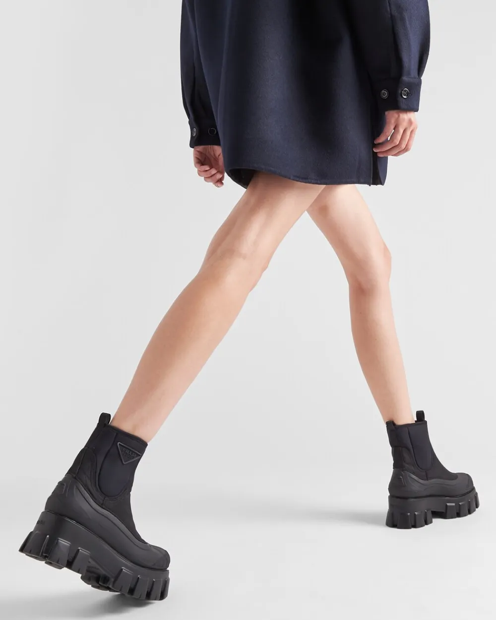 Mujer Prada BOTINAS Y BOTAS^Botas Monolith De Gabardina De Re-nylon