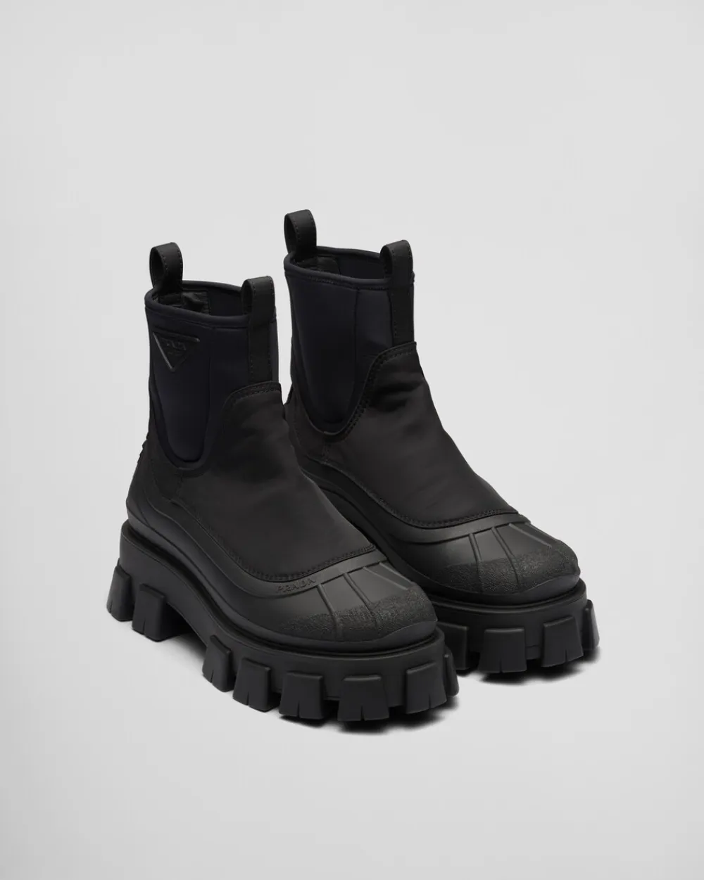 Hombre Prada BOTAS^Botas Monolith De Gabardina De Re-nylon