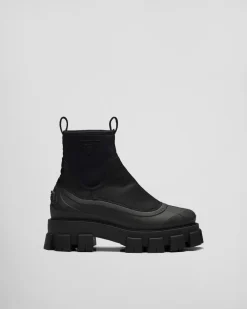 Hombre Prada BOTAS^Botas Monolith De Gabardina De Re-nylon