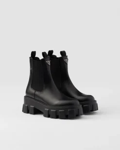 Mujer Prada BOTINAS Y BOTAS^Botines De Piel Cepillada Monolith
