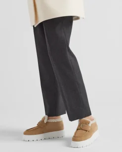 Mujer Prada MOCASINES^Botines Mocasín De Ante