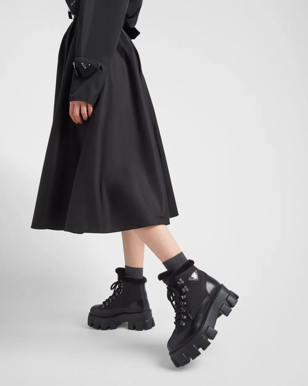 Mujer Prada BOTINAS Y BOTAS^Botines Monolith De Piel Y Re-nylon
