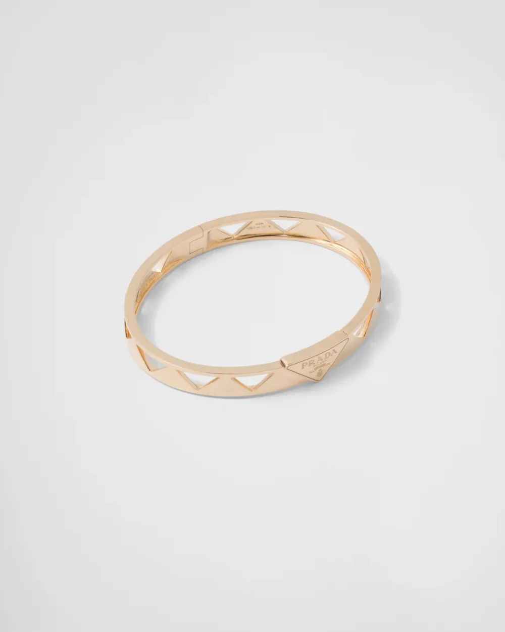 Mujer Prada COLECCIÓN DE JOYERÍA ELEGANTE^Brazalete Con Detalle Calado Eternal Gold De Oro Amarillo