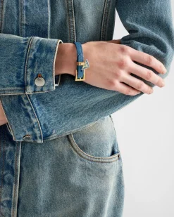 Mujer Prada JOYAS DE FANTASÍA^Brazalete De Piel Saffiano