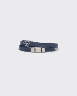 Hombre Prada JOYAS DE FANTASÍA^Brazalete De Piel Saffiano