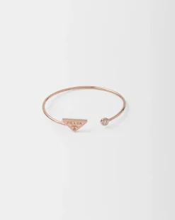 Mujer Prada COLECCIÓN DE JOYERÍA ELEGANTE^Brazalete Eternal Gold: Oro Rosa Y Diamante