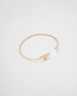 Mujer Prada COLECCIÓN DE JOYERÍA ELEGANTE^Brazalete Eternal Gold: Oro Y Diamante