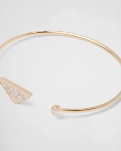 Mujer Prada COLECCIÓN DE JOYERÍA ELEGANTE^Brazalete Eternal Gold: Oro Y Diamantes
