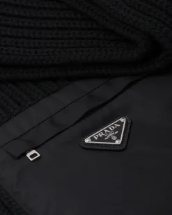 Hombre Prada BUFANDAS Y PAÑUELOS^Bufanda De Gabardina De Re-nylon Y Lana