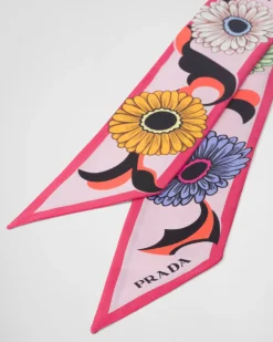 Mujer Prada BUFANDAS Y PAÑUELOS^Bufanda De Sarga Estampada