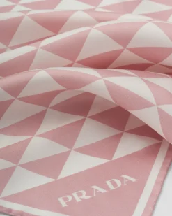 Mujer Prada BUFANDAS Y PAÑUELOS^Bufanda De Sarga Estampada
