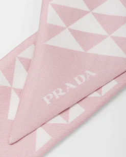 Mujer Prada BUFANDAS Y PAÑUELOS^Bufanda De Sarga Estampada