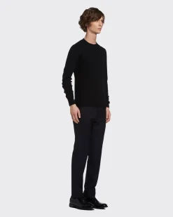 Hombre Prada TEJIDOS DE PUNTO^Cable-knit Cashmere Crew-neck Sweater