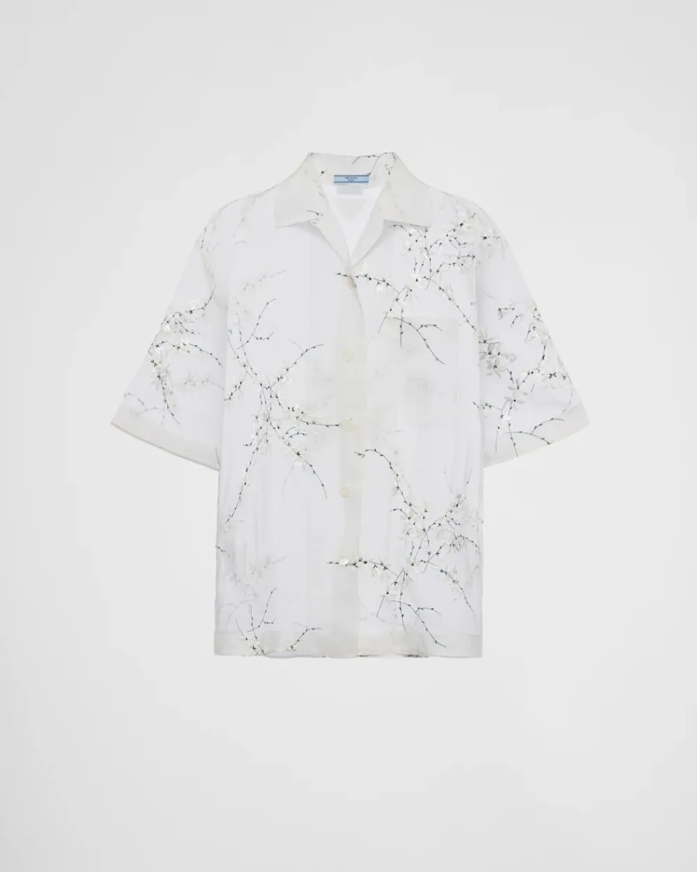 Mujer Prada CAMISAS Y TOPS^Camisa Con Bordado Superpuesto