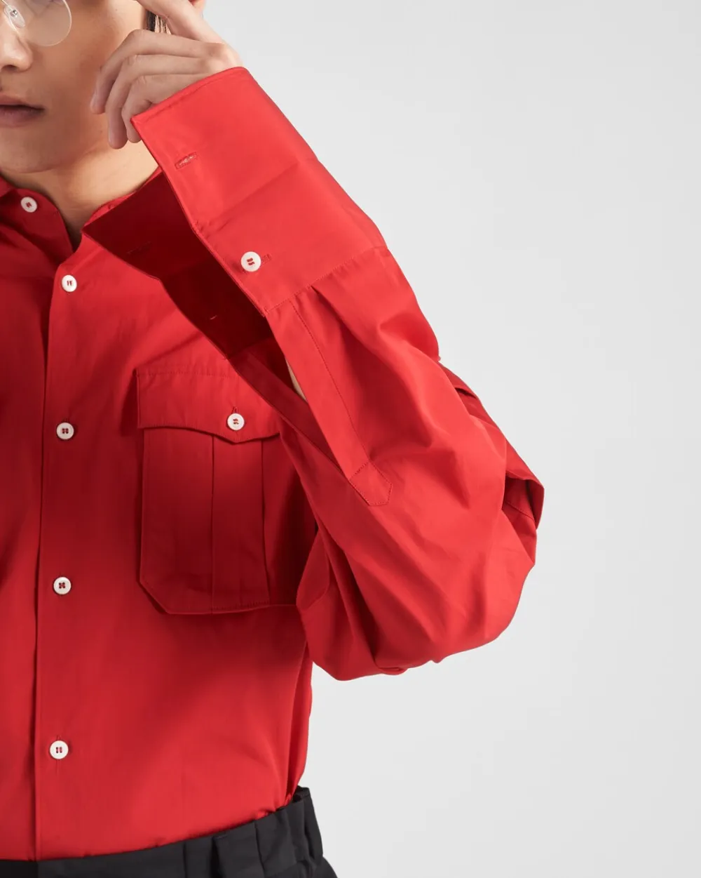 Hombre Prada CAMISAS^Camisa De Algodón