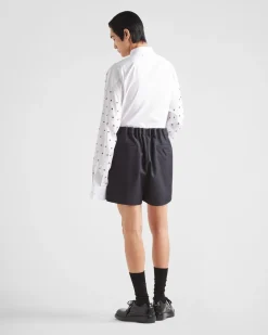 Hombre Prada CAMISAS^Camisa De Algodón Con Arandelas