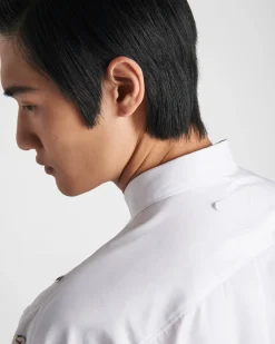Hombre Prada CAMISAS^Camisa De Algodón Con Arandelas