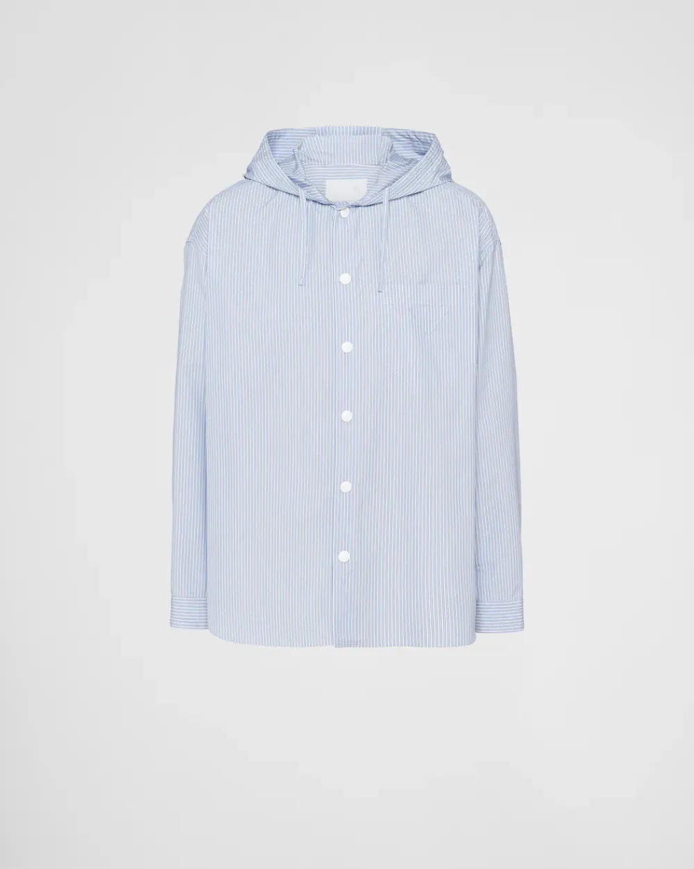 Hombre Prada CAMISAS^Camisa De Algodón Con Capucha
