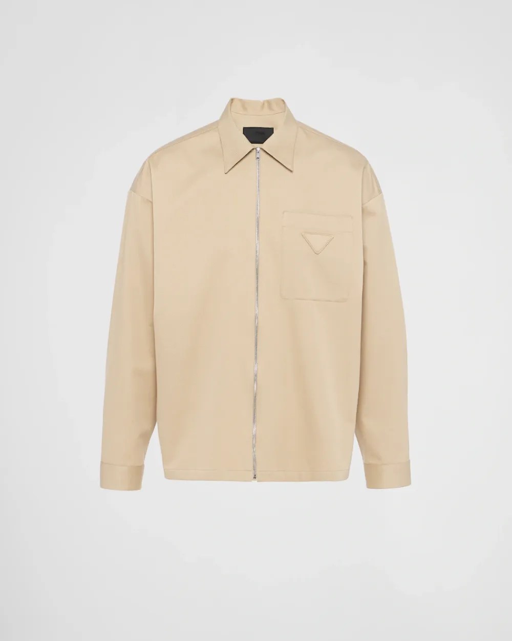 Hombre Prada CAMISAS^Camisa De Algodón Con Cremallera